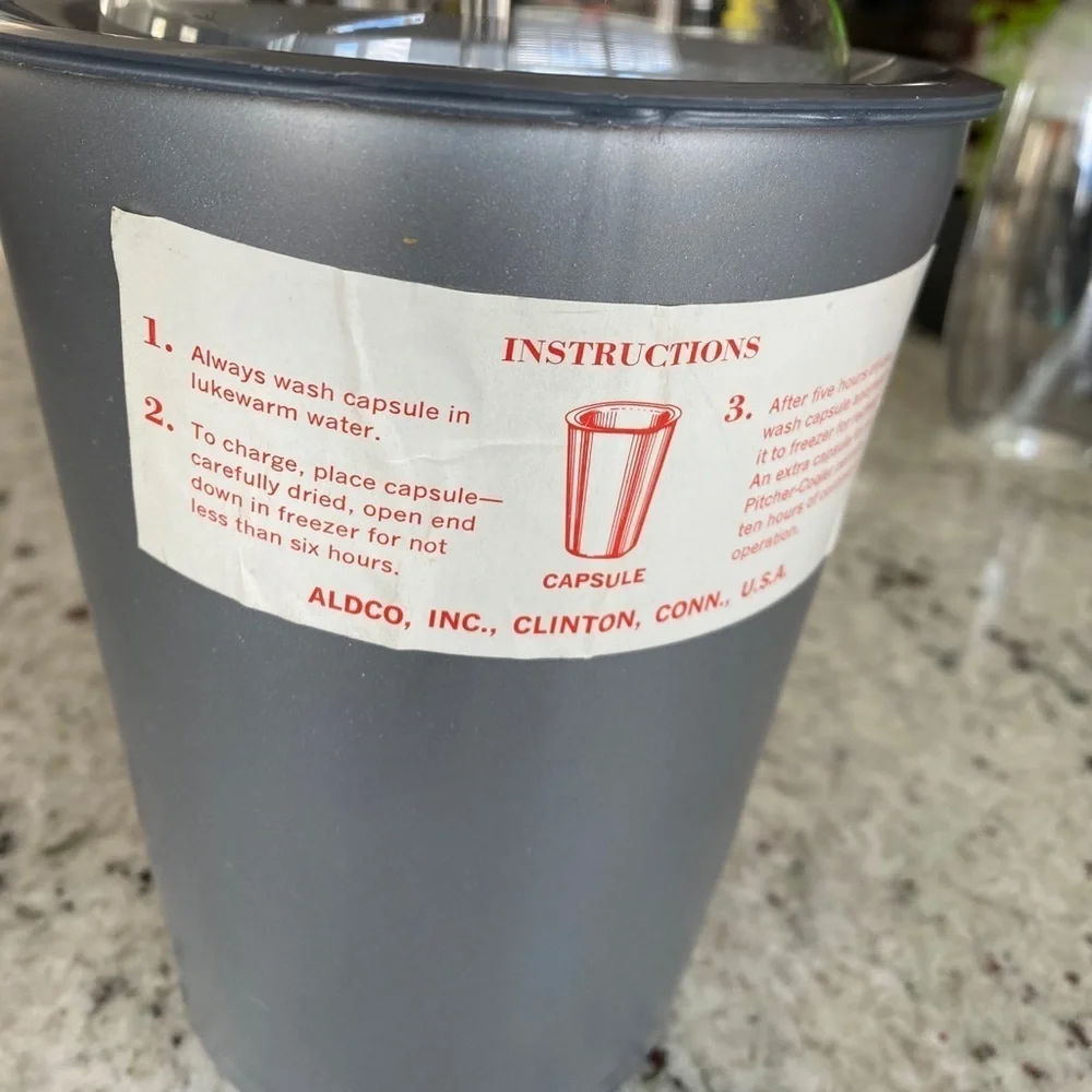 VTG 1950s Glacier Ware Pitcher Cooler By Aldco Inc